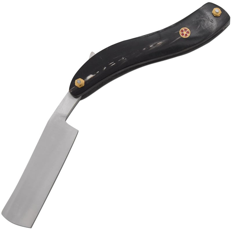 Old Ram Straight Razor | Straight Edge-Razor Red Wood & Bone Handle- Sharp | High Hardness Stainless Steel Cutthroat Straight Edge Blade | Barber Razor (220) - Image 2